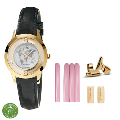 Collect ur 334GWBL-World + Lyserød Watch Cord set - Christina Jewelry & Watches